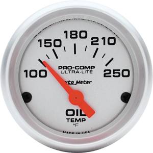 Auto Meter - Auto Meter Ultra-Lite 2 1/16 - Short Sweep Electric Oil Temperature - 100 - 250 deg. F