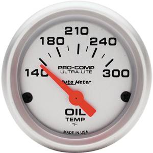 Auto Meter - Auto Meter Ultra-Lite 2 1/16 - Short Sweep Electric Oil Temperature - 140 - 300 deg. F