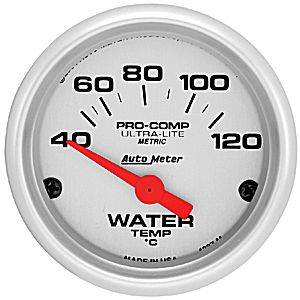 Auto Meter - Auto Meter Ultra-Lite 2 1/16" Short Sweep Electric Water Temperature - 40 - 120 deg. C
