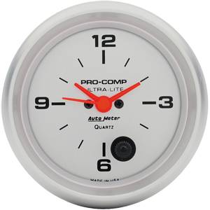 Auto Meter - Auto Meter Ultra-Lite 2 5/8- Short Sweep Electric Clock - 12 hour