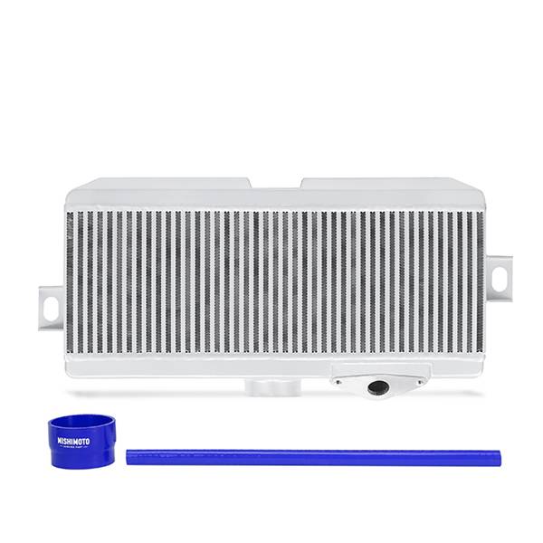 Mishimoto - 2008-2010 Subaru STI Mishimoto Top-Mount Intercooler - Silver Cooler/Blue Hoses