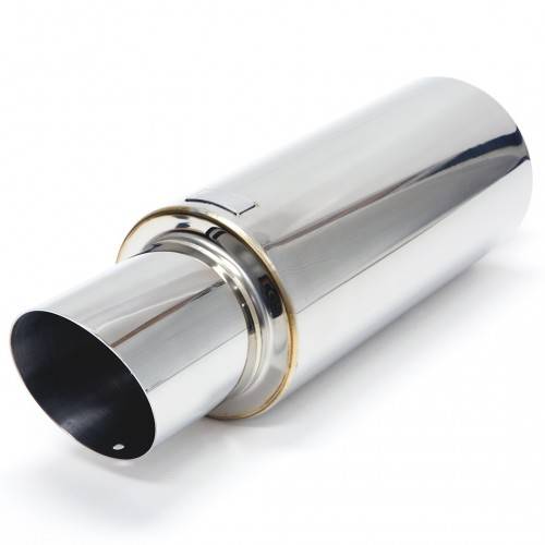 Blox - Blox Racing 60.5mm Street Muffler, Angled Tip, Includes Silencer