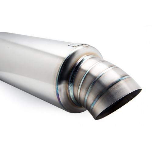 Blox - Blox Racing 2.5" Street Muffler, 3.5" Turndown Tip 4-pc Piecut