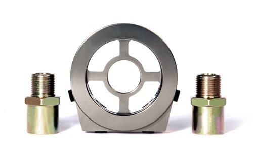 Blox - Blox Racing Oil Filter Block Adapter, Gun Metal