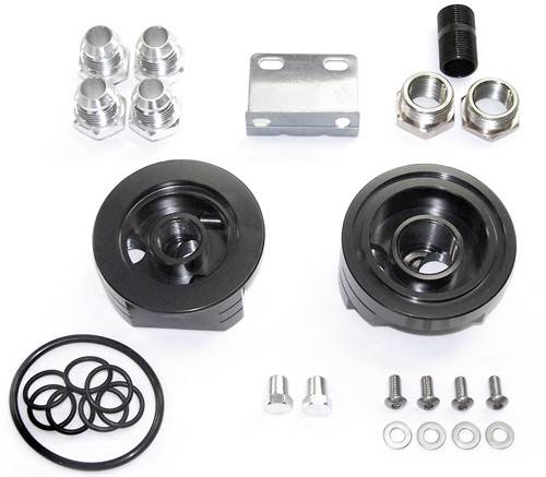 Blox - Blox Racing Remote Oil Filter Relocation Kit, Black