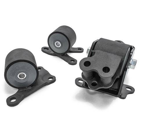 Innovative Mounts - 1996-2000 Honda Civic Innovative Steel Conversion Engine Mount Kit (B/D-Series/Hydro/3 Bolt (GS-R Style) Post Mnt) - 95A DK RED