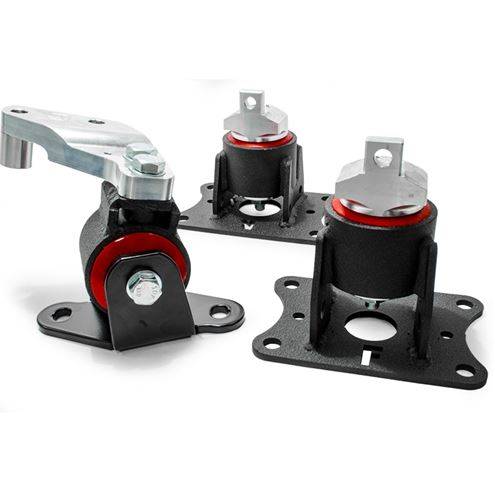 Innovative Mounts - 2003-2007 Honda Accord 2.4L Innovative Replacement Mount Kit, Steel (K-Series/Maual/Automatic) - 60A RED (Black)