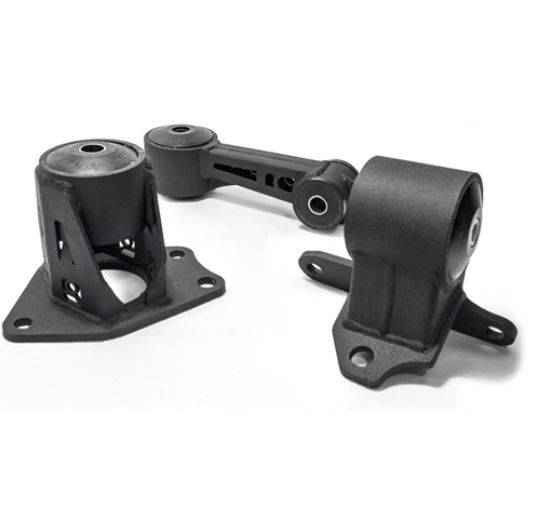 Innovative Mounts - 2009-2013 Honda Fit Innovative Replacement Mount Kit, Steel (L-Series/Manual) - 95A DK RED (Black)