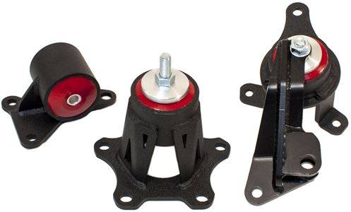 Innovative Mounts - 1998-2002 Honda Accord Replacement/Conversion Engine Mount Kit, Steel (F/H-Series(98+)/Auto) - 75A BLK (Black)