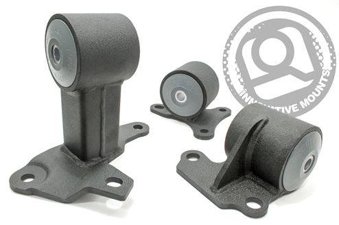 Innovative Mounts - 1994-1997 Honda Accord DX/LX Conversion Engine Mount Kit, Steel, black, 85A GRY, Bushing