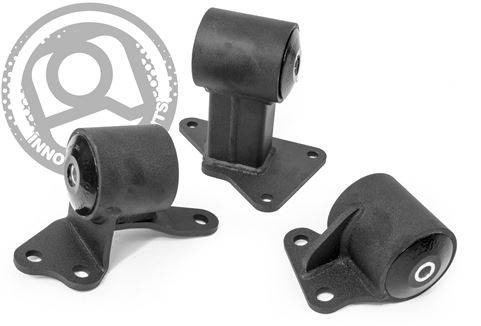 Innovative Mounts - 1994-1997 Honda Accord EX/DX/LX Replacement Engine Mount Kit, Steel (F-Series/Auto) - 85A GRY (Black)