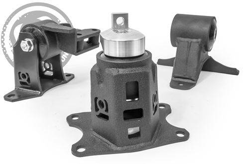Innovative Mounts - 2008-2012 Honda Accord Innovative Replacement Engine Mount Kit, Steel, black, 85A GRY, Bushing