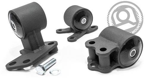 Innovative Mounts - 1992-1995 Honda Civic Innovative  Steel Conversion Engine Mount Kit (Must Use Integra TB Post, B/D-Series/Auto 2 Man/Hydro) - 95A DK RED