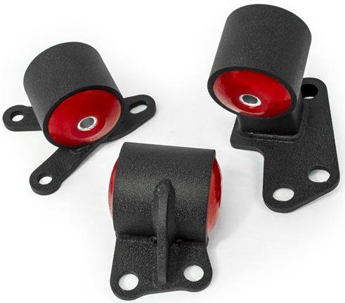 Innovative Mounts - 1992-1995 Honda Civic Innovative Steel Conversion Engine Mount Kit (B/D-Series/Auto 2 Man/Hydro) - 60A RED