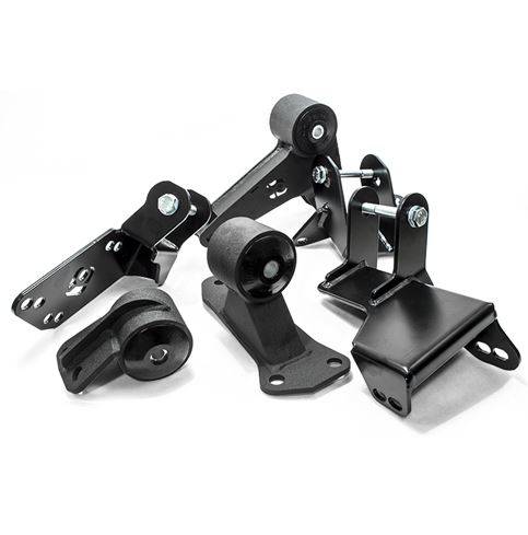 Innovative Mounts - 1996-2000 Honda Civic Innovative Conversion Engine Mount Kit, Steel (K-Series/ Manual/EG Subframe) - 95A DK RED (Black)