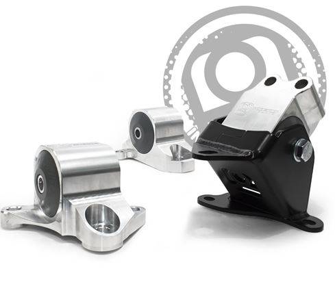 Innovative Mounts - 1996-2000 Honda Civic Innovative Billet Conversion Mount Kit (B/D-Series/Hydro/3 Bolt (GS-R Style) Post Mnt) - 85A GRY