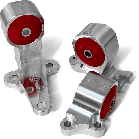 Innovative Mounts - 1988-1991 Honda Civic and CRX Innovative Mounts Billet Conversion Engine Mount Kit (B-Series/Cable) - 95A RED