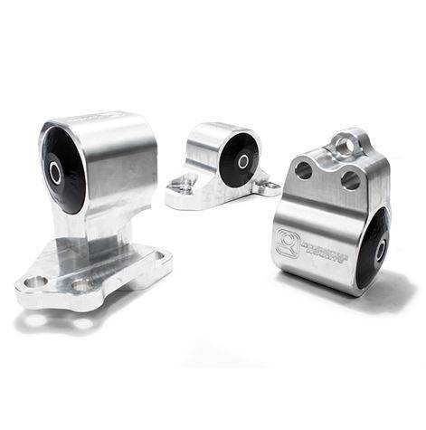 Innovative Mounts - 1992-1995 Honda Civic Innovative Billet Conversion Engine Mount Kit (B/D-Series/Manual/Auto 2 Manual/Hydro) - SOLID (Black Anodized)