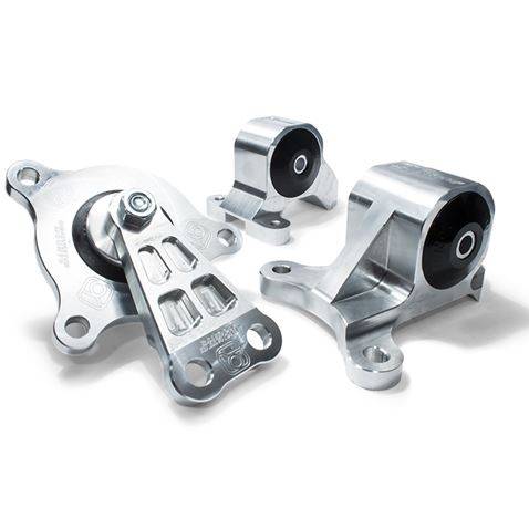 Innovative Mounts - 2002-2005 Honda Civic Si Innovative Billet Replacement Mount Kit, Aluminum (K-Series/Manual) - 85A GRY (Black Ano)