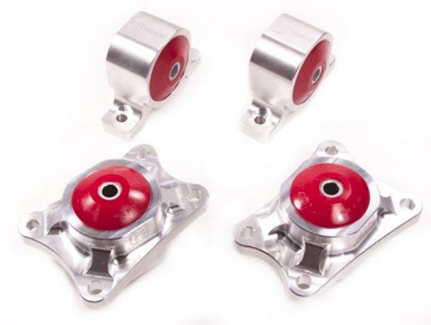 Innovative Mounts - 2000-2009 Honda S2000 Replacement Rear Differential Mount Kit, Aluminum, black ano, 95A DK RED, Bushing