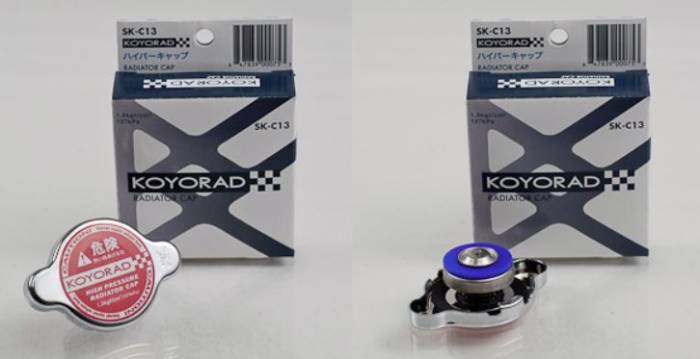 Koyo - Koyo Radiator Cap, Red, A-Type Deep Plunger type