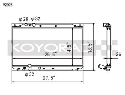 Koyo - 2006-2011 Honda Civic SI Koyo All Aluminum Radiator