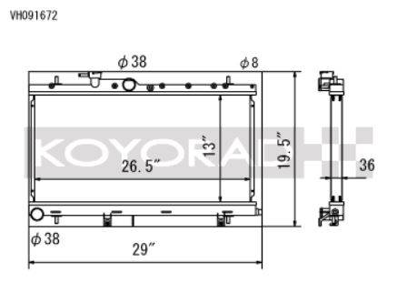 Koyo - 2003-2007 Subaru Impreza WRX & STI Koyo All Aluminum Radiator