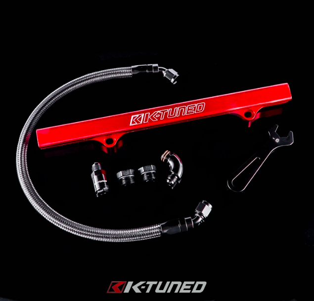 K-Tuned - 2002-2006 Acura RSX Fuel Line Kit (Center Feed) - Blue