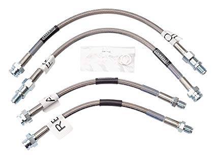 Russell - 1992-1995 Honda Civic (w/ R Drum) Russell Stainless Steel Brake Hoses