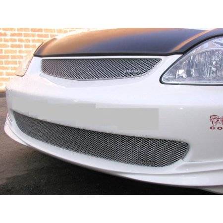 Grillcraft - 2002-2005 Honda Civic SI Grillcraft MX Series Lower Grille (Silver)