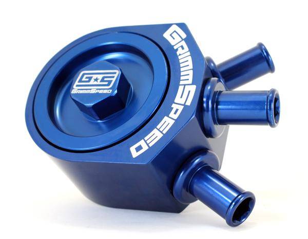 GrimmSpeed - 2008-2010 Subaru STI GrimmSpeed Air/Oil Separator - Blue