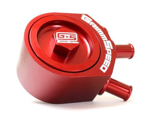 GrimmSpeed - 2011-2014 Subaru WRX GrimmSpeed Air/Oil Separator - Red