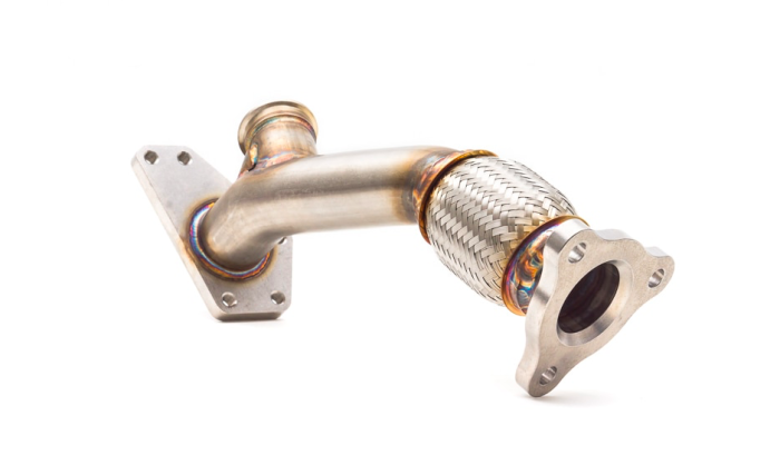 GrimmSpeed - 2008-2010 Subaru WRX and STI GrimmSpeed External Wastegate Up Pipe w/ Dump Tube 3-Bolt Inlet, 38/40mm V-Band