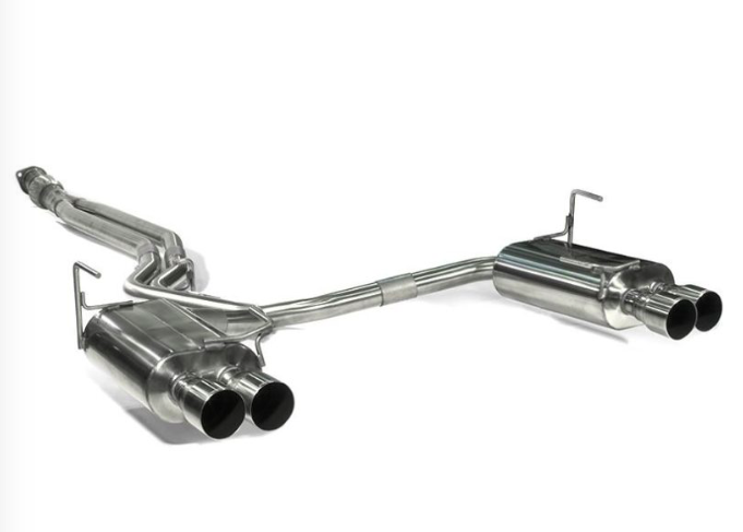 Perrin - 2008-2010 Subaru WRX and STI Perrin Dual Tube Cat-Back Exhaust w/ Quad Straight Cut Tips