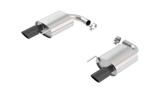 Borla - Borla S-Type Rear Section 15-17 Ford Mustang GT 5.0L V8 MT/AT 2.5in pipe 4in tip (Black Chrome)