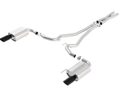 Borla - Borla Atak S Cat-Back 15-17 Ford Mustang GT 5.0L V8 MT/AT 2.5in pipe 4in tip (Black Chrome)