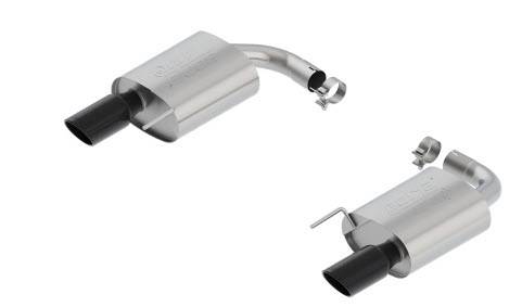 Borla - Borla Atak S Rear Section 15-17 Ford Mustang GT 5.0L V8 MT/AT 2.5in pipe 4in tip (Black Chrome)