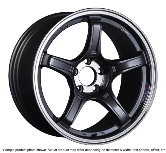 SSR - SSR GTX03 18x10.5 5x114.3 12mm Offset Black Graphite Wheel XC18105+1205GGM