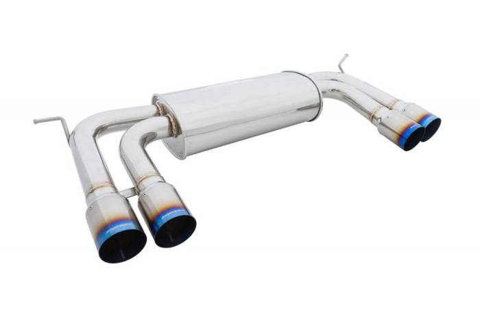 Megan Racing - 2010 - 2013 BMW X5M AND 2010 - 2014 X6M (Excludes Regular X5) Megan Axle Back Exhaust w/ Burnt Titanium Tips 39 LBs, 46 x 28 x 8