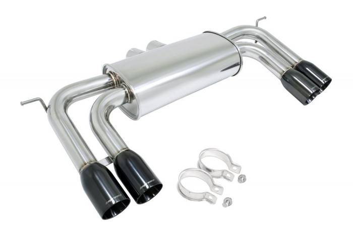 Megan Racing - 2010 - 2013 BMW X5M and 2010-2014 BMW X6M  (Excludes Regular X5) Megan Axle Back Exhaust Stainless Black Chrome Tips 39lbs 46x28x8