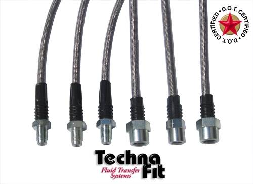 Technafit - 1989 - 1991 AUDI QUATTRO COUPE 6 Line Brake Kit - Smoke