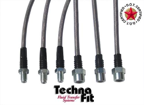 Technafit - 1989 - 1992 AUDI 80 & 90 QUATTRO CHASSIS # 8AL030001 6 Line Brake Kit - Smoke