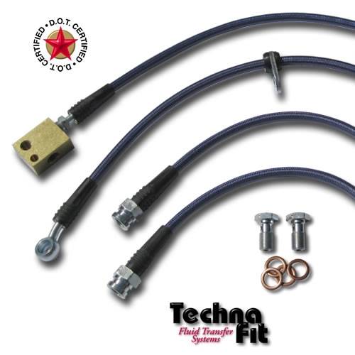 Technafit - 2009 - 2014 HONDA FIT 4 Line Brake Kit - Smoke