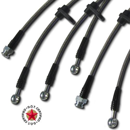 Technafit - 1989 HONDA ACCORD COUPE 6 Line Brake Kit - Clear