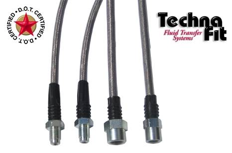 Technafit - 2007 - 2010 MERCEDES S600 S550 4 Line Brake Kit - Black