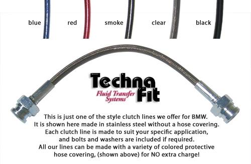 Technafit - 1983 - 1984 BMW E30 2.5L Clutch Lines - Red