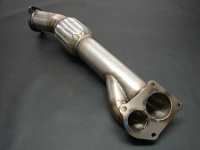 Ultimate Racing - 2009+ Mitsubishi Ralliart 3" Long Downpipe (O2 Housing Downpipe)