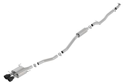 Borla - 2017-2019 Honda Civic SI 1.5L Turbo MT S-Type Borla 2.75in Cat-Back Exhaust Ceramic Black Tip