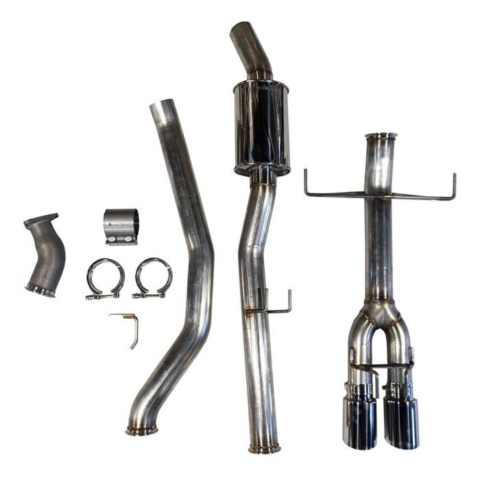 MAPerformance - 2016-2020 Honda Civic Sport Hatch MAPerformance Race PRL Front Pipe Connection Cat-Back Exhaust - Blue Tips