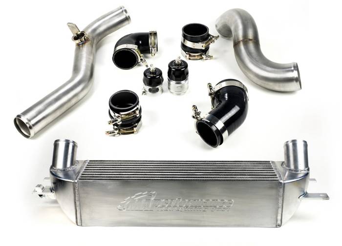 MAPerformance - 2015+ Ford Mustang Ecoboost MAPerformance P1.5 Performance Package - Raw Stainless Steel Intake/Chargepipe + Catted Downpipe